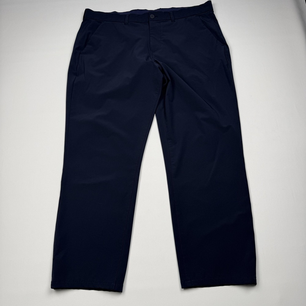 Mizzen+Main Pants Mens 38x27 Blue Helmsman Slim Stretch Chino Golf Travel Casual